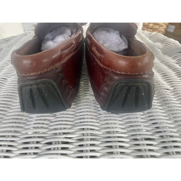 H S Trask Bozeman Montana Brown Leather Drivers Loafers Mens Size 8 1/2D - Picture 5 of 13